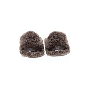 SKIMS Brown Fuzzy Plush Slide Slippers Cozy Open Toe House Shoes – EU 38